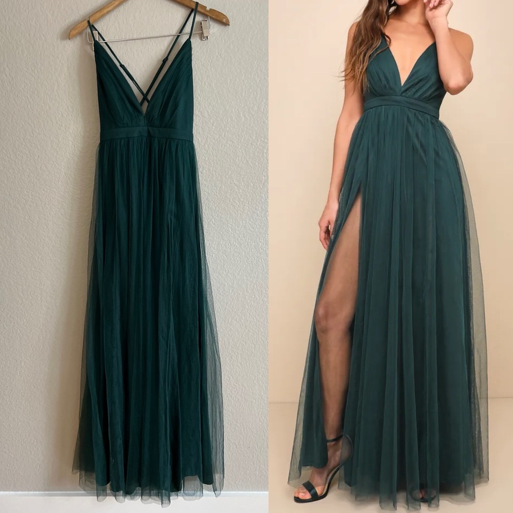 Lulu's Deep Green Maxi Dress
